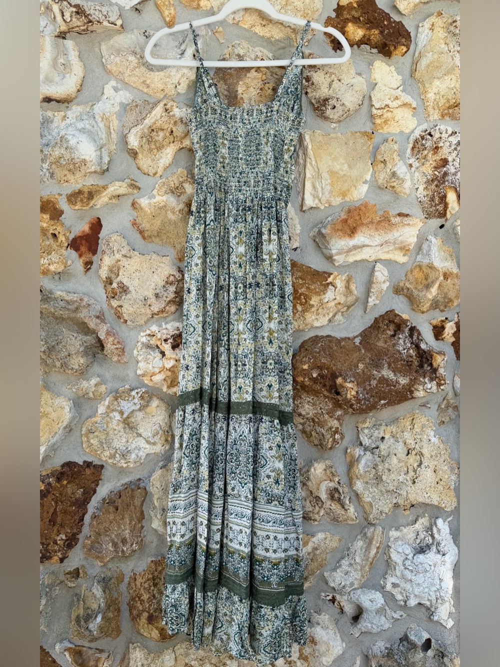 Angie Maxi Dress knotted cut out damask - Picture 2 of 16
